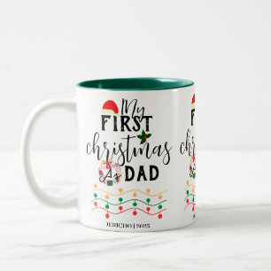 My First Christmas Baby Personalise Name Two-Tone Coffee Mug