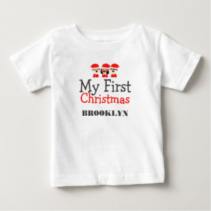 My first Christmas Baby Personalised Name T-Shirt