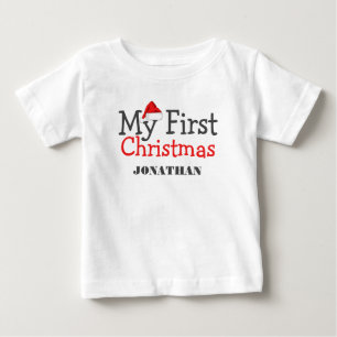 My first Christmas Baby Personalised Name T-Shirt
