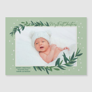 My First Christmas Baby Photo Magnetic Card