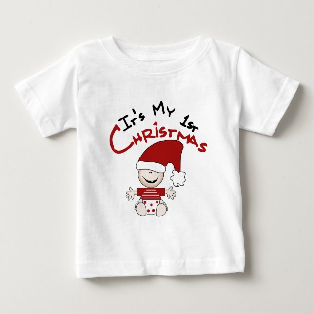 My First Christmas Baby Santa Tshirts and Gifts (Front)