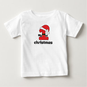 My first Christmas Baby T-S, Baby shower Gift, Baby T-Shirt
