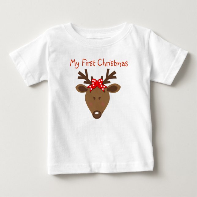 My First Christmas Baby T-Shirt (Front)