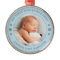 My First Christmas Blue Personalized Baby Photo