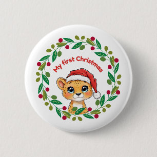 My first Christmas button