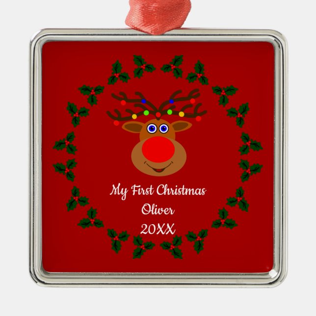 "My First Christmas" Ceramic Decoration (Front)