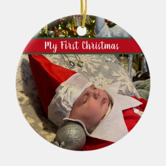 My First Christmas Ceramic Ornament (Front)