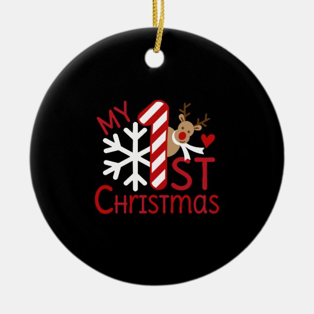 My first Christmas   Ceramic Ornament (Front)