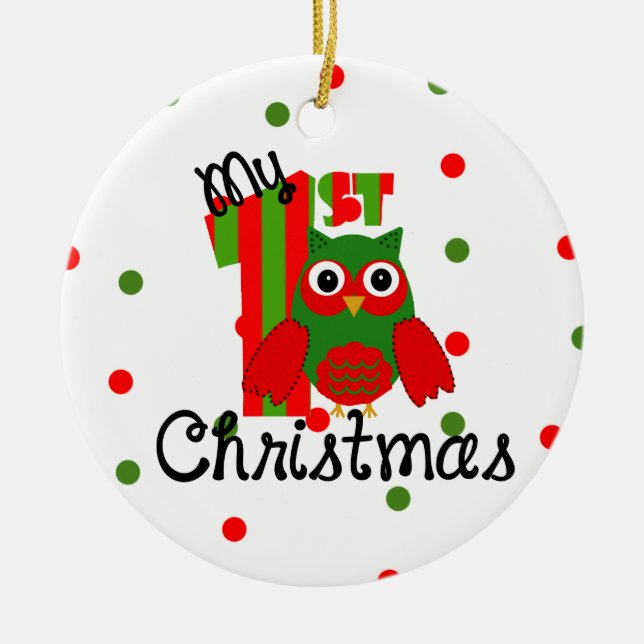 My first Christmas Ceramic Tree Decoration (Front)