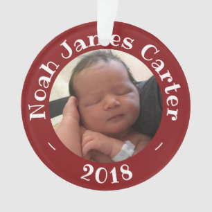 My First Christmas Custom Photo Keepsake 2018 Ornament