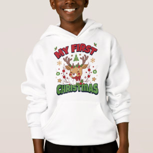 My First Christmas Cute Reindeer Baby 1st Xmas