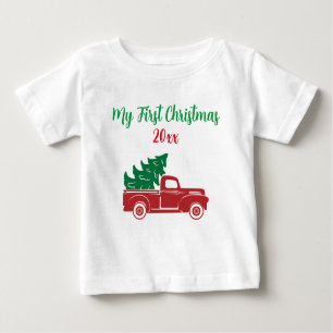 My First Christmas Cute Truck Baby T-Shirt
