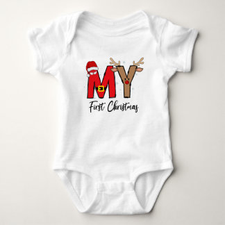 My first Christmas Family Matching xmas Baby Bodysuit
