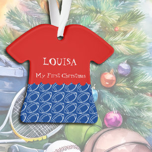 My First Christmas Football Dress Ornament