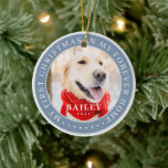 My First Christmas Forever Home Modern Pet Photo Ceramic Ornament<br><div class="desc">This simple and classic design is composed of serif typography and add a custom photo. "My First Christmas in my forever home" encircles the custom photo.</div>