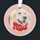 My First Christmas Forever Home Modern Pet Photo Ornament<br><div class="desc">This simple and classic design is composed of serif typography and add a custom photo. "My First Christmas in my forever home" encircles the custom photo.</div>