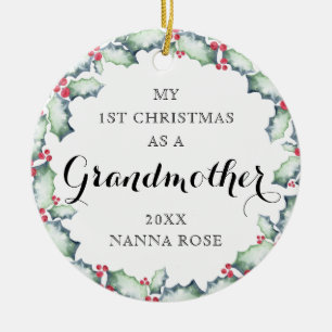 My First Christmas-Grandmother, Photo Keepsake Ceramic Ornament