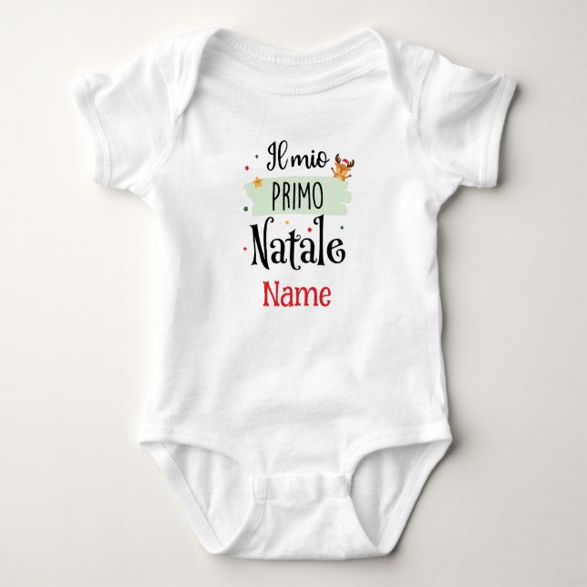 My First Christmas – Il Mio Primo Natale Baby Bodysuit (Front)