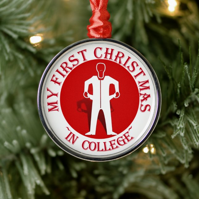 My First Christmas In College Metal Ornament (Tree)