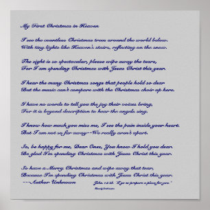 My First Christmas in Heaven Poster