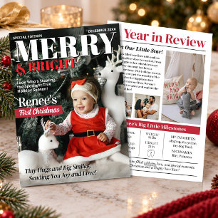 My First Christmas Magazine Cover Greeting Card