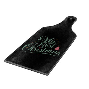 My First Christmas Matching Family Xmas Newborn Cutting Board