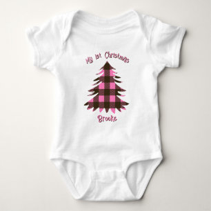 My First Christmas Name Baby Baby  Bodysuit