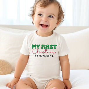 My First Christmas Name Baby T-Shirt