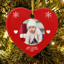My First Christmas Personalised Elegant Baby Photo
