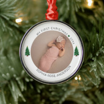 My First Christmas Personalised Name Year Photo