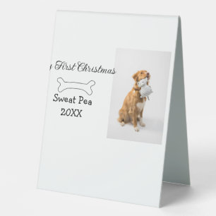 My first Christmas pet animal photo name year bone