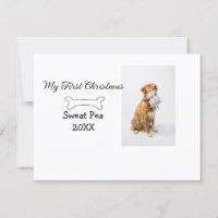 My first Christmas pet animal photo name year bone