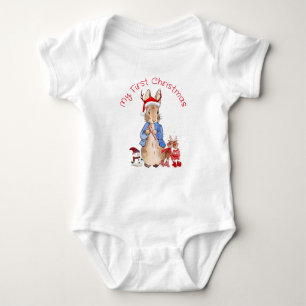 My First Christmas Peter the Rabbit  Baby Bodysuit