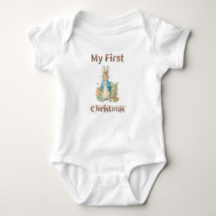 My First Christmas Peter the rabbit Baby Bodysuit