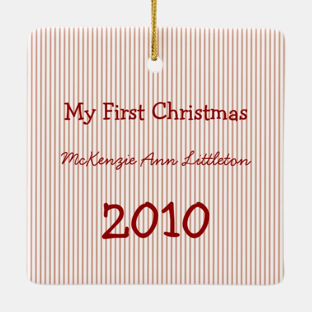My First Christmas Photo Ornament (Back)
