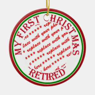 My First Christmas Retired Photo Frame Ceramic Ornament