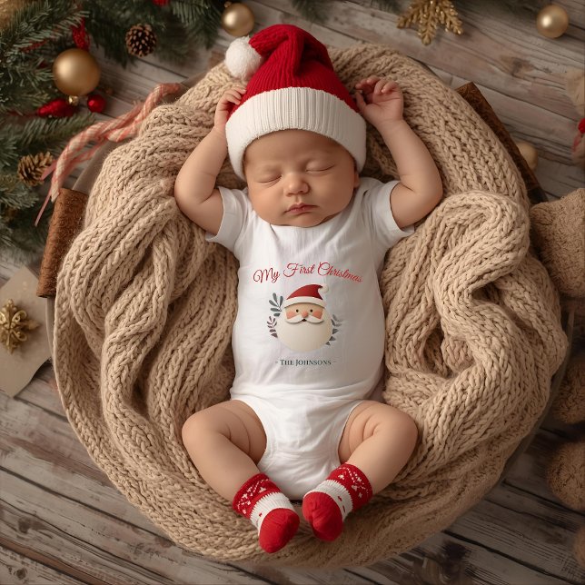 My First Christmas Santa – Personalized  Baby Bodysuit (Creator Uploaded)