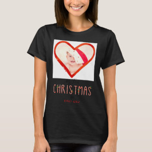 My First Christmas Sister Love Heart Baby Photo T-Shirt