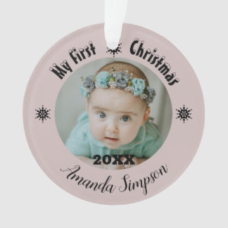 My first Christmas Snowflake Framed Ornament