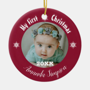 My first Christmas Snowflake Framed Ornament