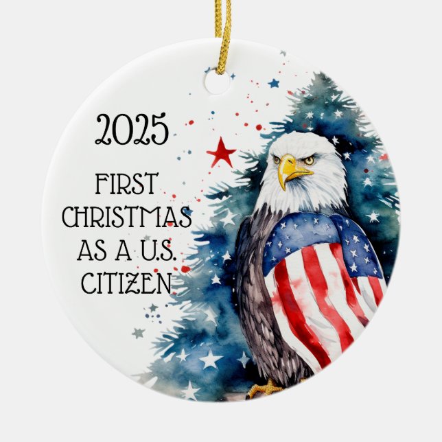 My First Christmas U.S. Citizen Ornament Eagle (Front)