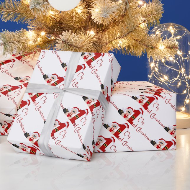 My First Christmas unisex baby wrapping paper (Holidays)