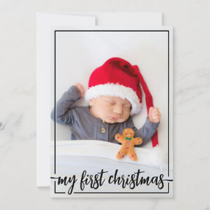My first Christmas vertical photo Holiday Card
