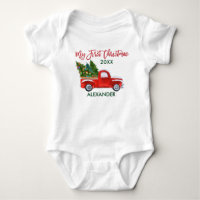 My First Christmas Vintage Truck Red Green