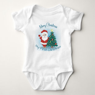 My First Christmas with Santa  Baby Bodysuit