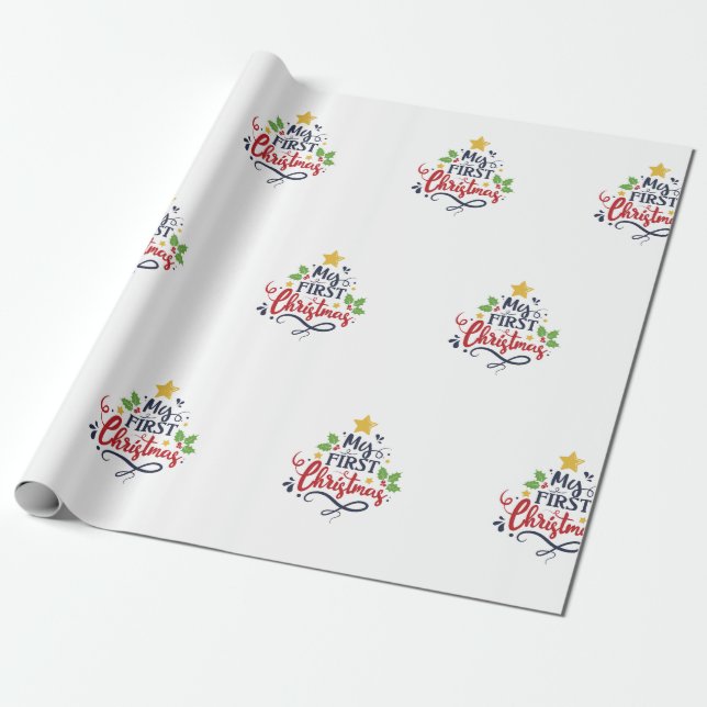 My First Christmas  Wrapping Paper (Unrolled)