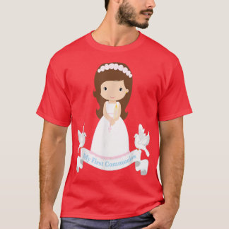 My First Communion Gift Kids Brunette Daughter Gi T-Shirt