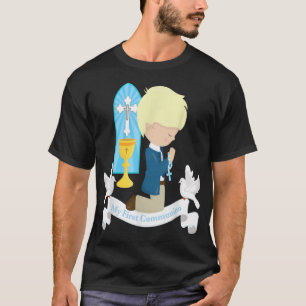 My First Communion Gift Kids Son Boy Blonde Hair G T-Shirt