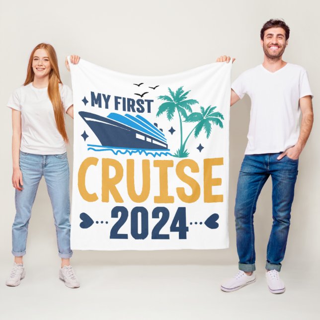 My First Cruise 2024 Fleece Blanket (In Situ)