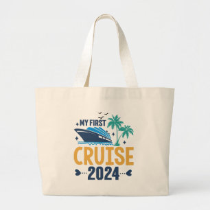 My First Cruise 2024 Large Tote Bag